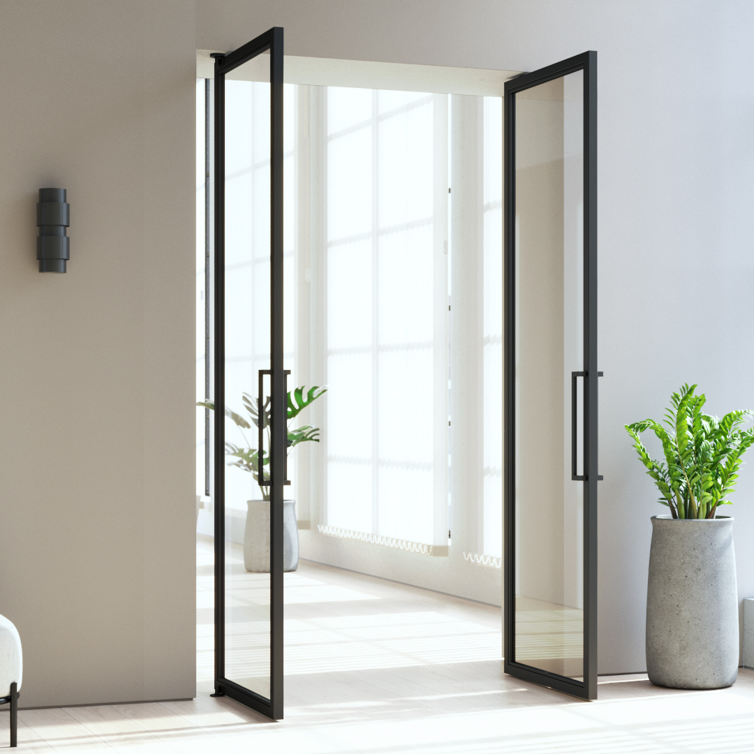 Weldwork Surface Mounted Double Pivot Interior Steel Door