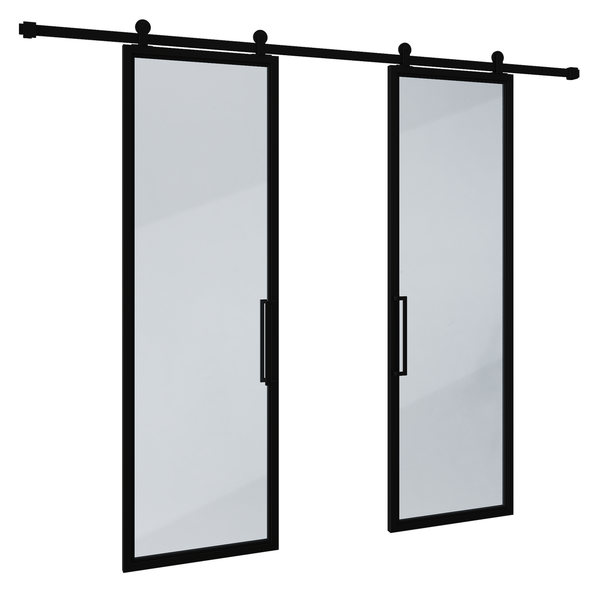 Double Sliding Barn Door | Profile 1, Height 7'