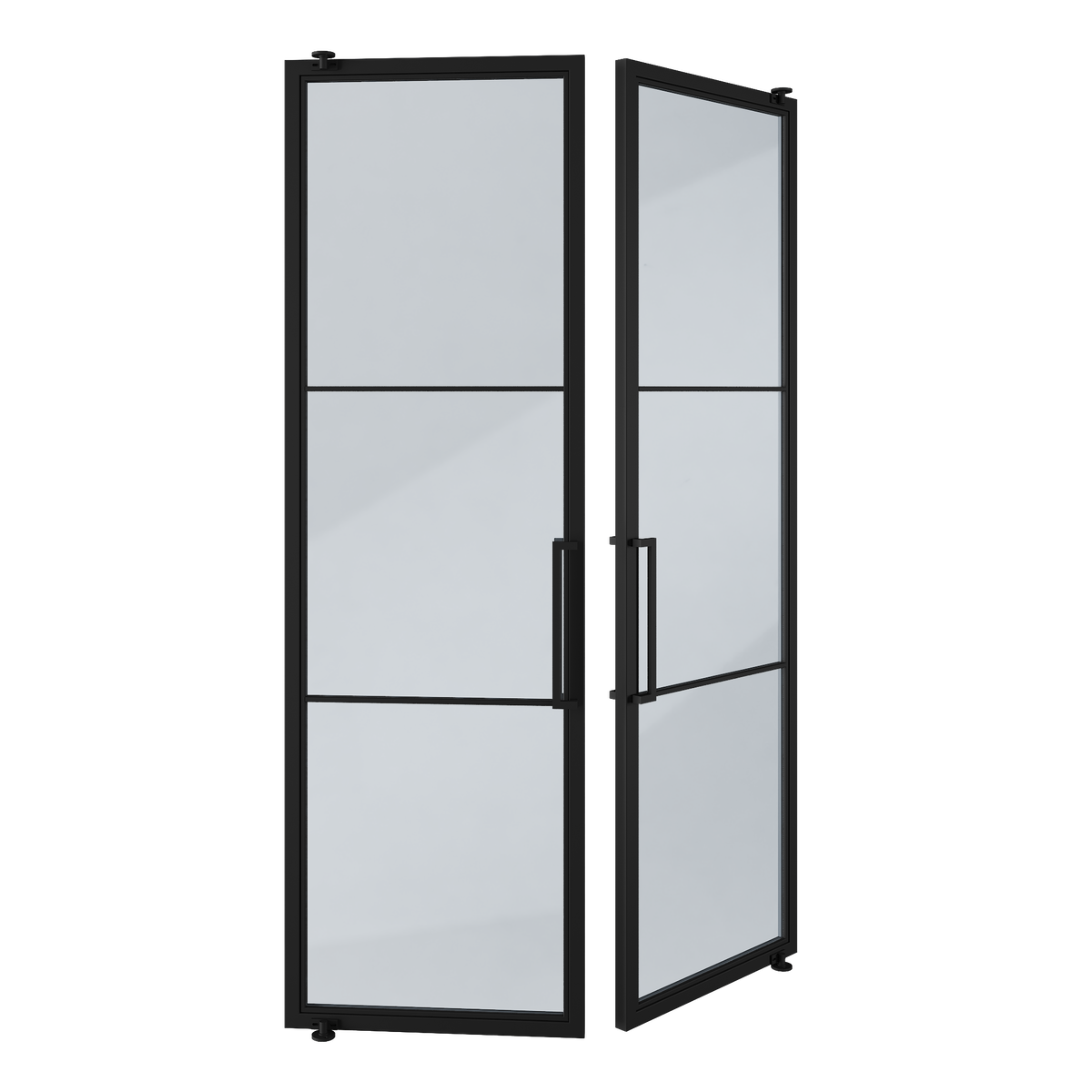 Surface Mounted Double Pivot Door | Profile 1", Height 7'
